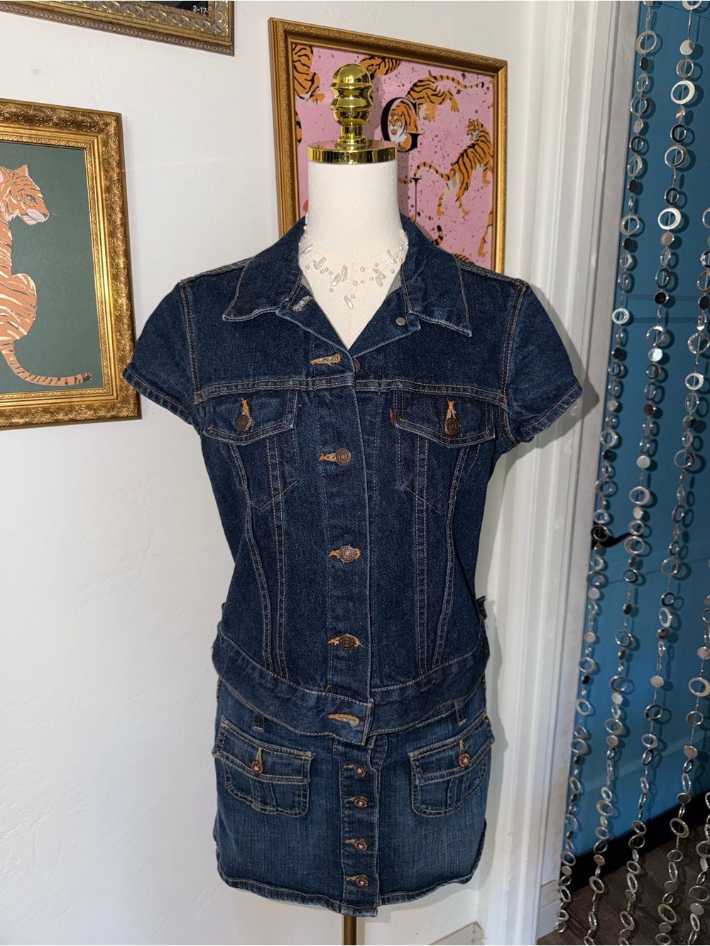 Rare Vintage Levi’s Dark Blue Denim Short Sleeve